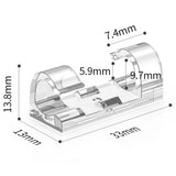 CableCreation Double-adhesive Cable Holder - Large - 50 pcs - Transparent