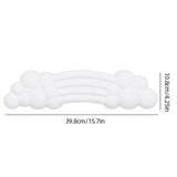 Keyboard Wrist Rest with. Clouds and Rainbow Design - White