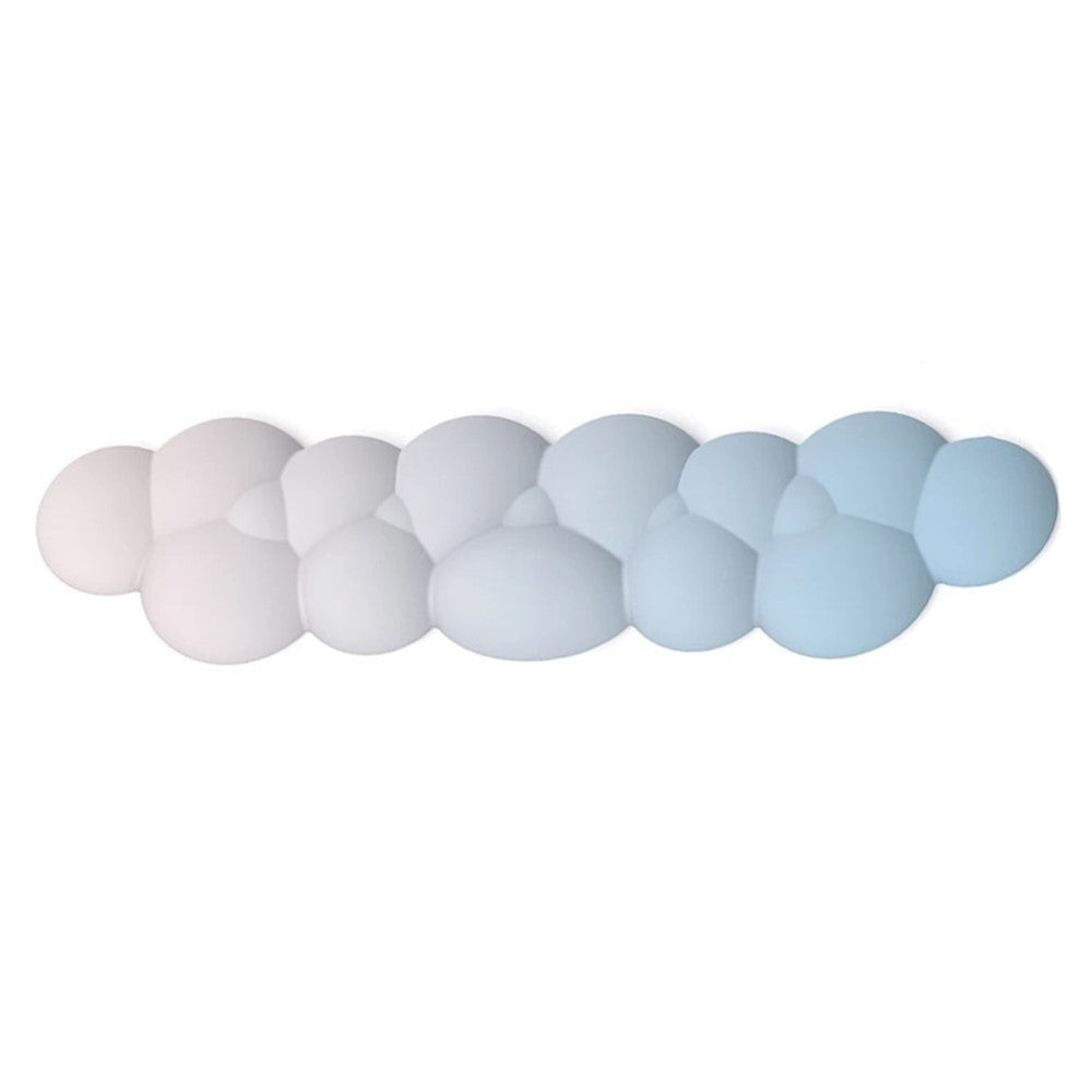 Keyboard Wrist Rest with Cloud Design - White / Blue