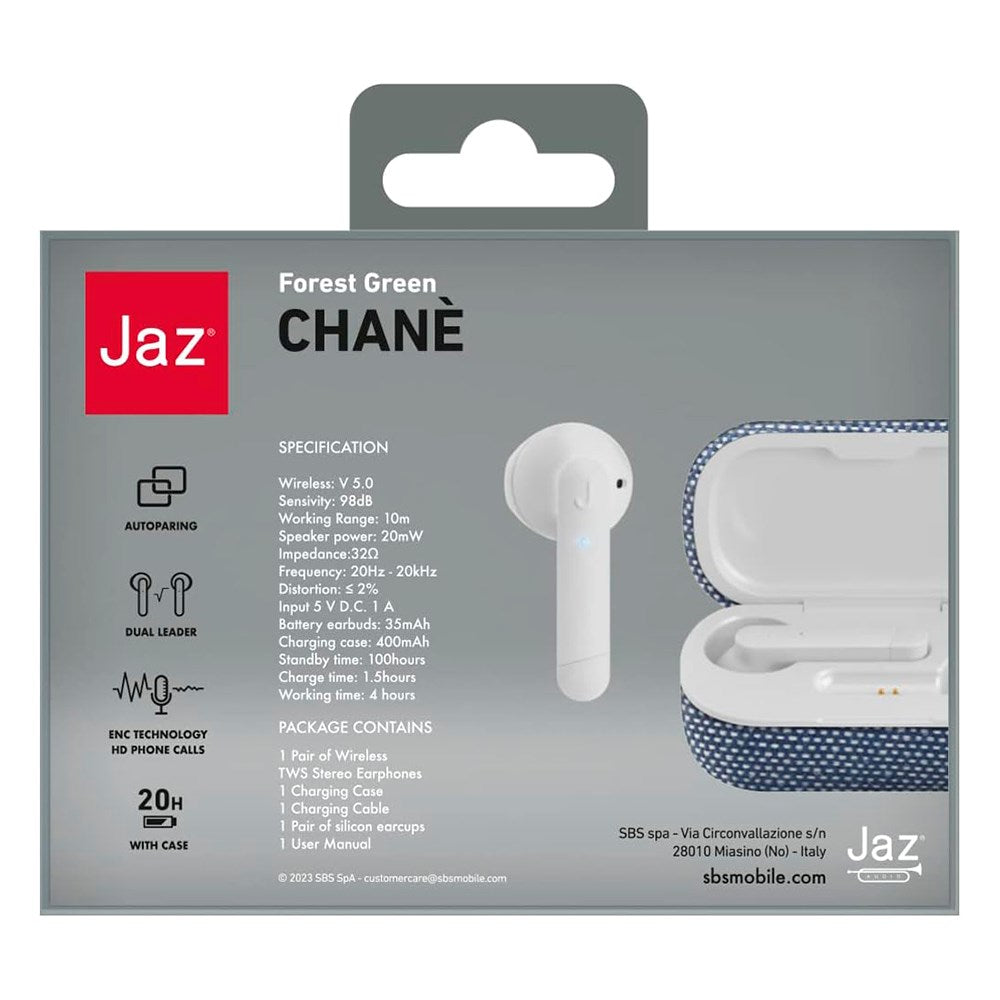 Jaz Chané True Wireless In-Ear Bluetooth Headphones - Blue Denim