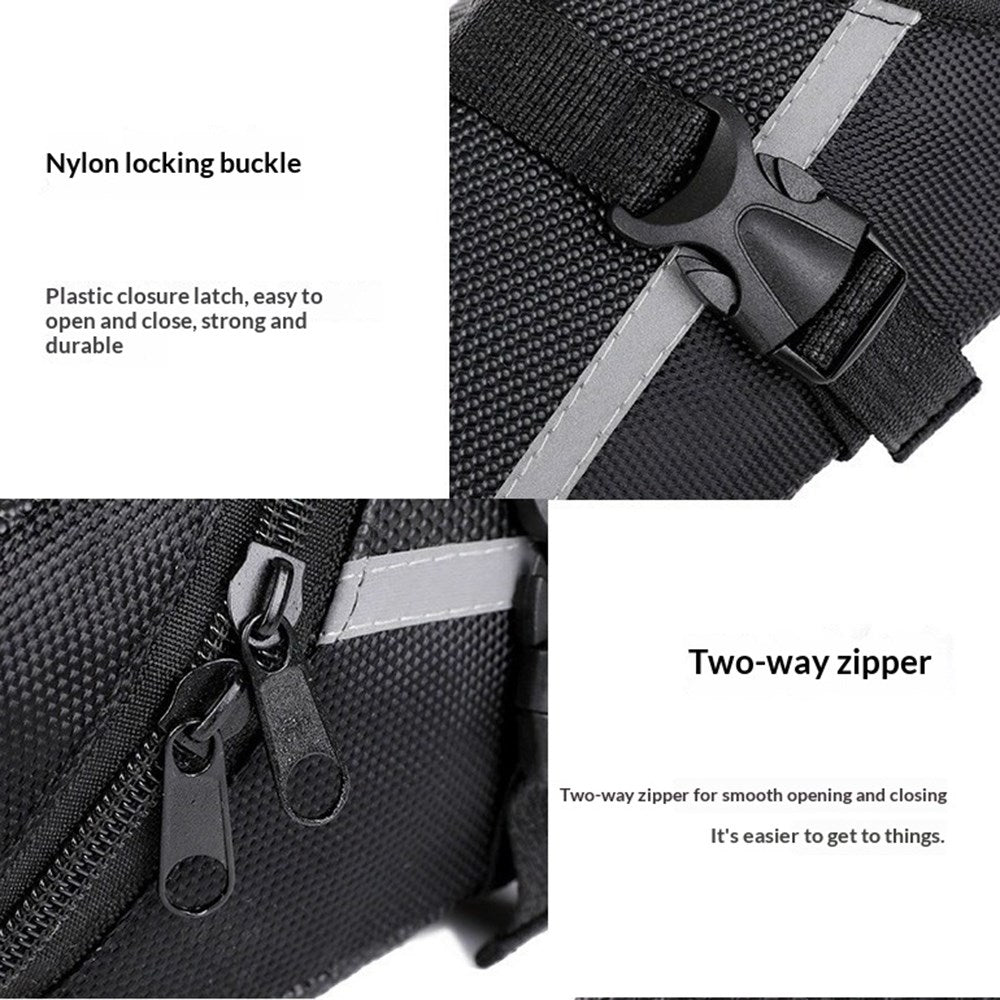 Water-Resistant Bicycle Saddle Bag - Black