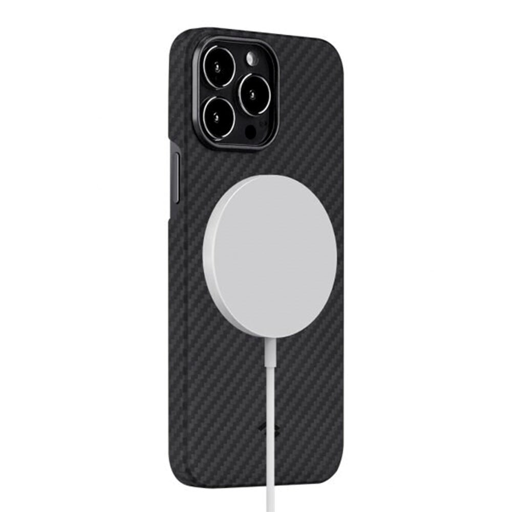 PITAKA iPhone 13 Pro MagEZ Case - MagSafe Compatible - Black / Grey Twill