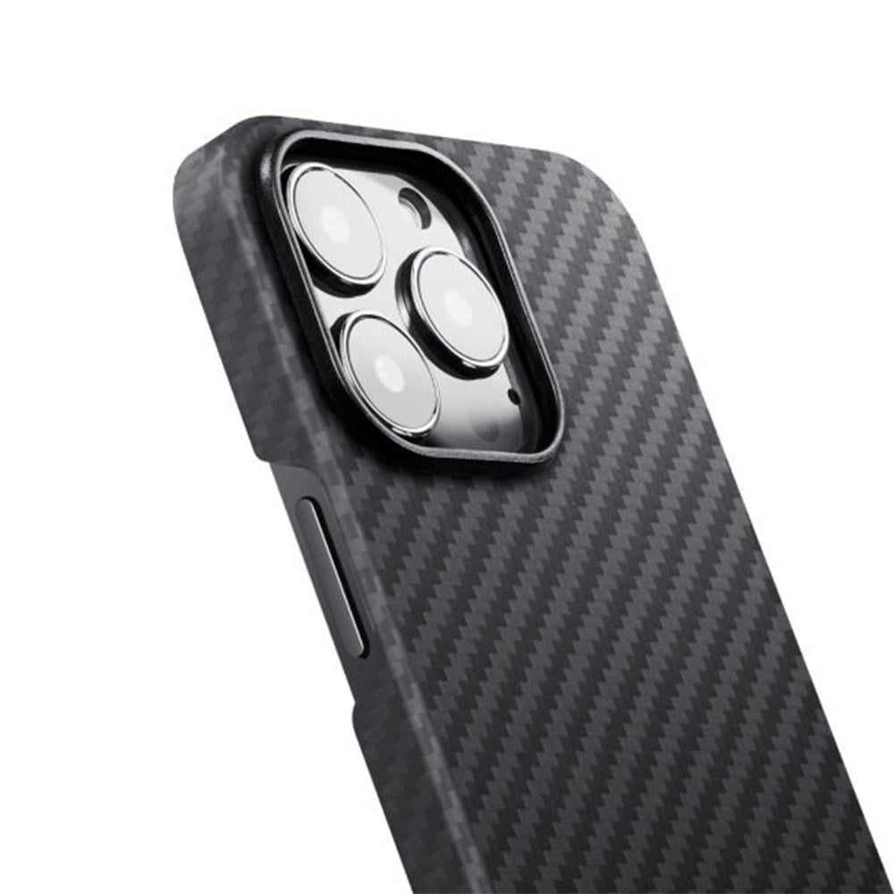 PITAKA iPhone 13 Pro MagEZ Case - MagSafe Compatible - Black / Grey Twill