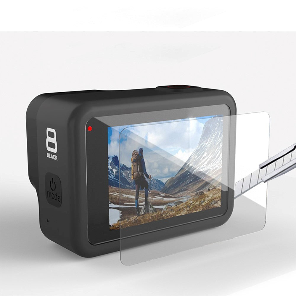 GoPro Hero 8 Protective Set with Tempered Glass and Protective Film - Transparent