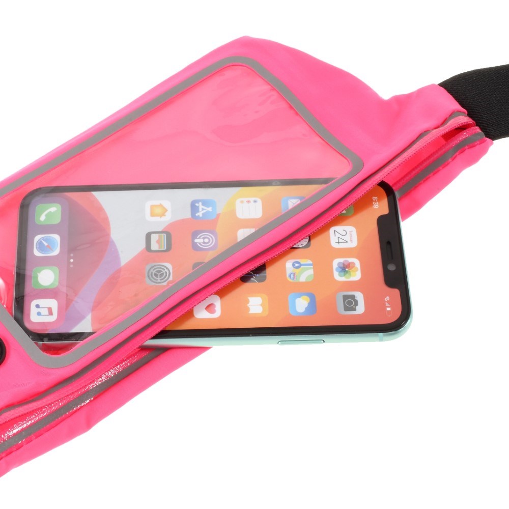 Running Belt with Pocket for Mobile & Accessories - Pink