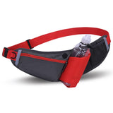 Waterproof Running Belt with Pocket for Water Bottle - Red