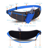 Waterproof Running Belt with Pocket for Water Bottle - Red