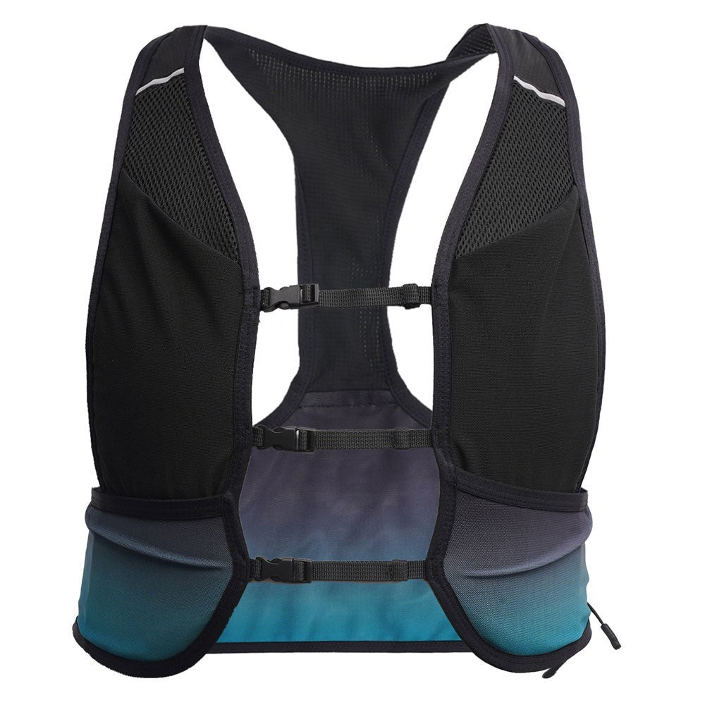 Unisex Running Vest with Reflectors and Water Bottle Pocket - Black