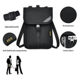 Shoulder bag with 3 compartments (140 x 190mm) - Black