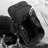 Water-resistant Running Armband for Smartphone with Storage (Max Mobile: 180 x 95mm) - Black