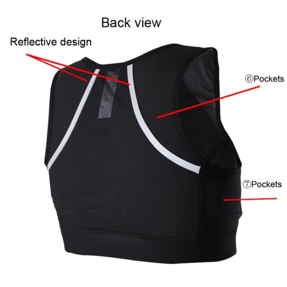 Reflective Running Vest - Size L - Black
