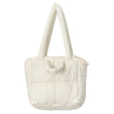 Soft Down Handbag (35 x 24 x 12cm) - Beige