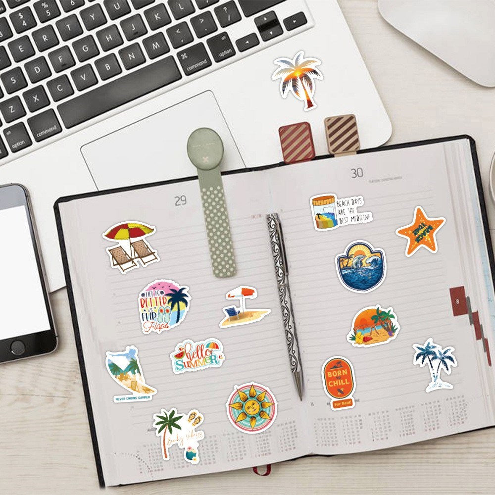 Summer Theme Stickers - 120 pcs.