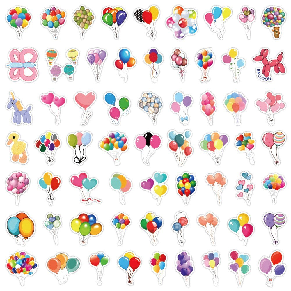 60 x Decorative Stickers - Balloons