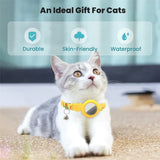 Cat Collar with AirTag Silicone Case & Bell - Pineapple