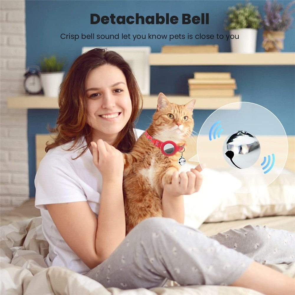 Cat Collar with AirTag Silicone Case & Bell - Watermelon