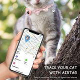 Cat Collar with AirTag Silicone Case & Bell - Pink