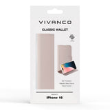 iPhone 16 Vivanco Classic Wallet Wallet Case - Greige