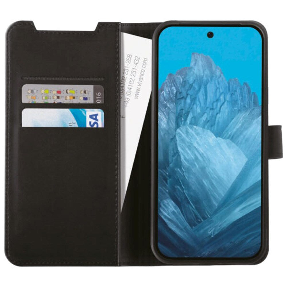 Google Pixel 9 / 9 Pro - Vivanco Classic Wallet Flip Cover with Purse - Black