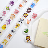 Roll of 500 x Stickers of Cartoon Animals - Wild Animals