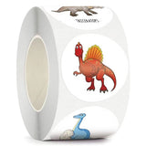 Roll of 500 x Stickers of Cartoon Dinosaurs - V2