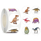 Roll of 500 x Stickers of Cartoon Dinosaurs - V3