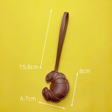 Bag Charm - Croissant in Faux Leather - Light Brown