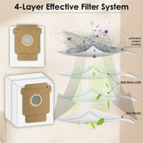 4 pcs Vacuum Bags for iRobot Roomba 105 Combo / 205 Dustcompactor / Plus 405 Combo / Plus 505 Combo Robot Vacuum – White