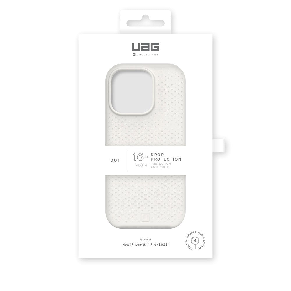 iPhone 14 Pro UAG [U] Dot Series Silicone Tough Case - MagSafe Compatible - Marshmallow