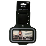 GEAR Universal Running Armband with Adjustable Velcro Strap & Reflective Edge (Max. Phone: 55 x 120mm) - Black