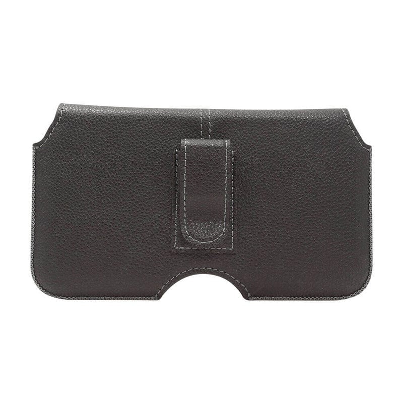 Gear Belt Horizontal Bag Leather - Belt Bag Black - (Max . Phone: 151 x 77 x 9 mm)