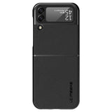 Samsung Galaxy Z Flip (5G) LC.IMEEKE Leather Covered Plastic Back Case - Black