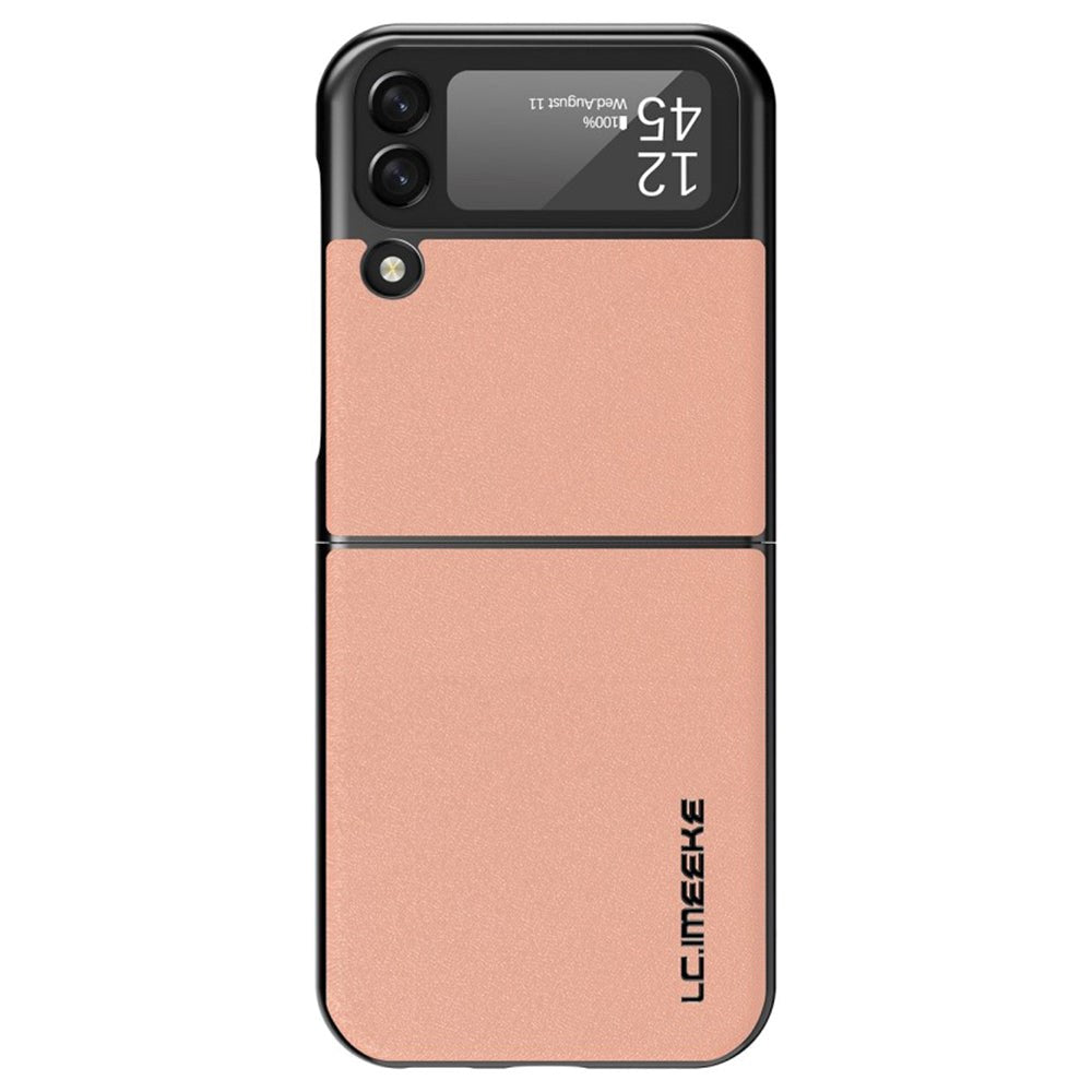 Samsung Galaxy Z Flip (5G) LC.IMEEKE Leather Covered Plastic Back Case - Pink