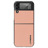 Samsung Galaxy Z Flip (5G) LC.IMEEKE Leather Covered Plastic Back Case - Pink