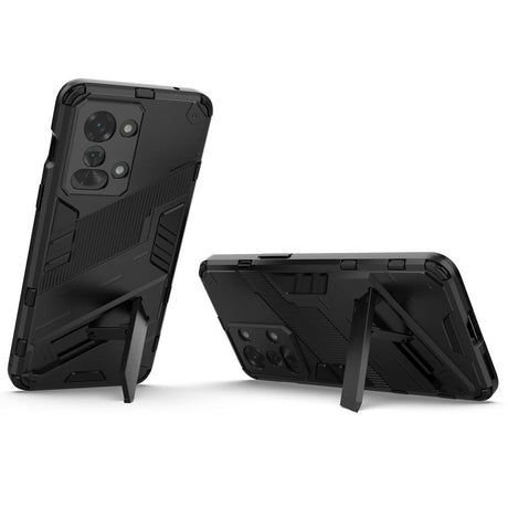 OnePlus Nord 2T (5G) Hybrid Tough Case with Kickstand - Black