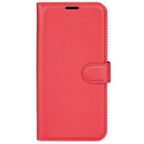 Motorola Moto G42 Litchi Leather Case w. Wallet - Red