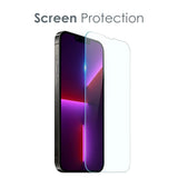 NORTHJO iPhone 13 Pro | 3-in-1 360° Protection Set with Case | Screen Protector | Camera Lens Protector - Transparent