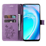 OnePlus Nord CE 2 Lite (5G) Leather Wallet Case & Strap Butterfly - Purple