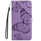 OnePlus Nord CE 2 Lite (5G) Leather Wallet Case & Strap Butterfly - Purple