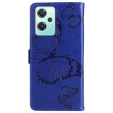 OnePlus Nord CE 2 Lite (5G) Leather Wallet Case & Strap Butterfly - Blue