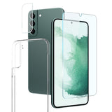NORTHJO Samsung Galaxy S22 | 3-in-1 360° Protection Set with Case | Screen Protector | Camera Lens Protector - Transparent