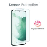 NORTHJO Samsung Galaxy S22 | 3-in-1 360° Protection Set with Case | Screen Protector | Camera Lens Protector - Transparent