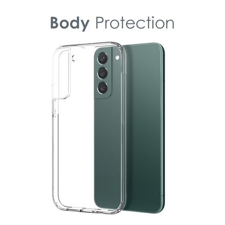 NORTHJO Samsung Galaxy S22 | 3-in-1 360° Protection Set with Case | Screen Protector | Camera Lens Protector - Transparent