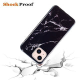 EIDERWOOD iPhone 13 Mini Flexible Back Case Marble Pattern - Black