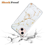 EIDERWOOD iPhone 13 Mini Flexible Back Case Marble Pattern - White