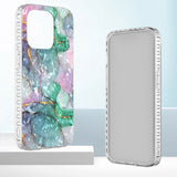 iPhone 14 Pro Flexible Plastic Case - Green Marble