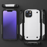 iPhone 14 Plus Shockproof Tough Case  - White