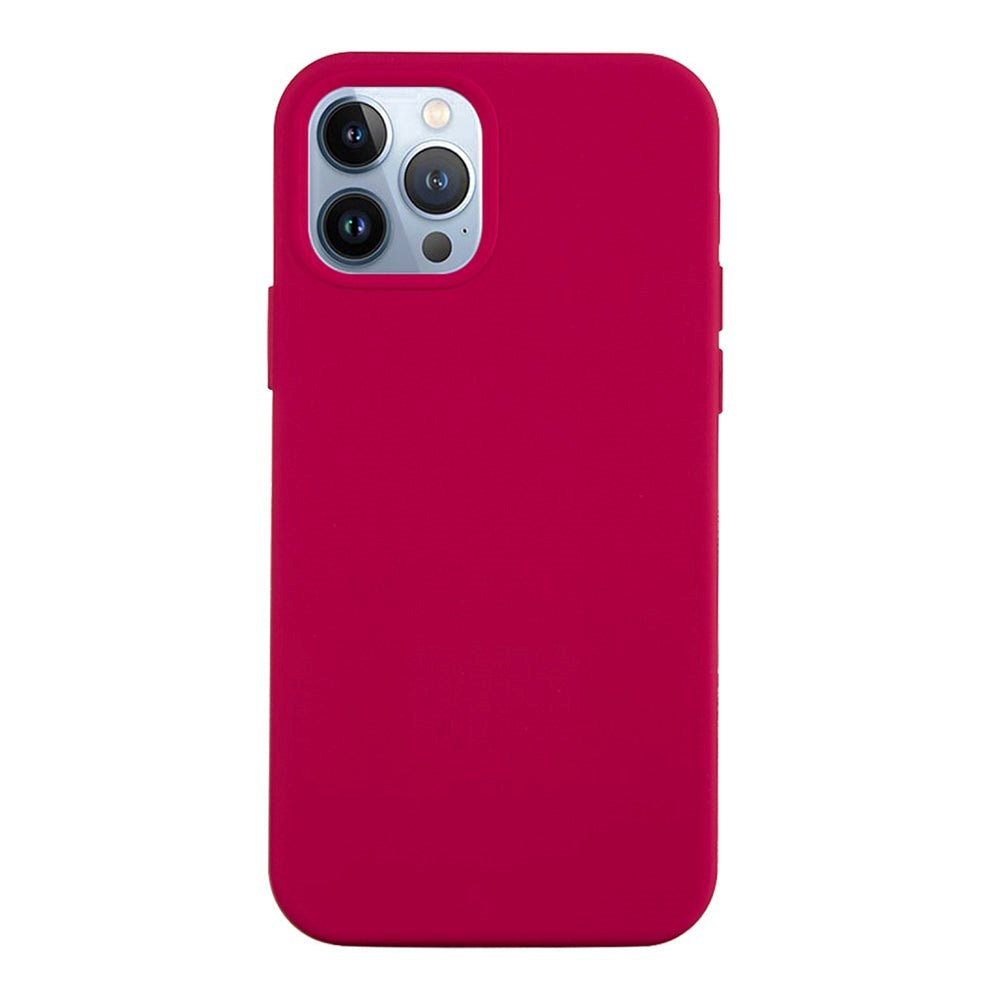 iPhone 14 Pro Silicone Case - Bordeaux Red