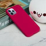 iPhone 14 Pro Silicone Case - Bordeaux Red