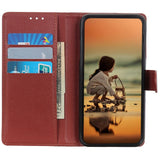 Samsung Galaxy M13 Litchi Leather Wallet Case - Brown